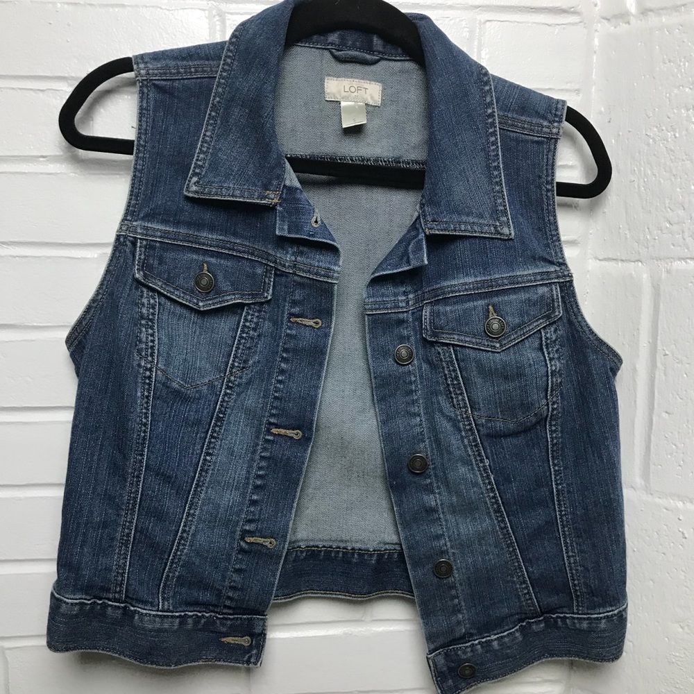 {Loft} Jean Jacket Vest